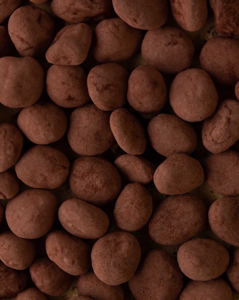 Kakaobohnen mit Schokoladenmantel